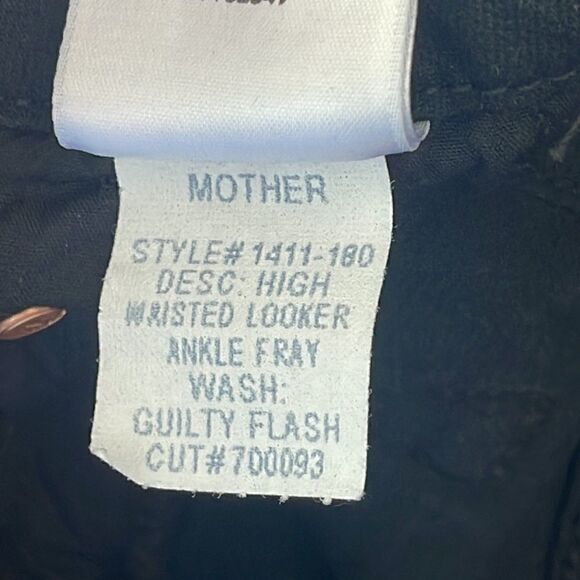 Mother Denim High Waisted Looker Ankle Fray Guilty Flash Jean Size 24 - Picture 8 of 10